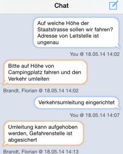 Chat Nachrichten System App Screenshot