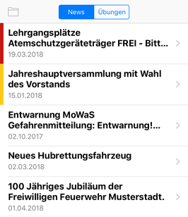 News-Übersicht in der App