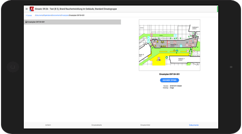 Dokumente von Einsatzobjekten in der Commander-App