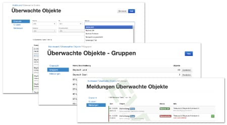 Administration von Sirenen und Gruppen, sowie Darstellung der Meldungshistorie